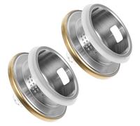 SHINEOFI 2pcs Stainless Steel Replaceable Pitcher Lid for Glass Cold Water Jug, Semi-Hard Stainless Steel Cover with Bead, Household Kettle Accessory for Daily Use