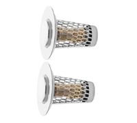 SHINEOFI 2pcs Stainless Steel Sink Pop Up Stoppers with Hair Catcher Filter Leakproof Drain Strainers for Bathroom and Kitchen Wash Basins Anti-Scratch Fit