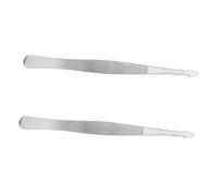 SHINEOFI 2pcs Stainless Steel Stamp Tweezers Nonmagnetic Precision Antistatic Philately Tools High Elasticity for Crafting Jewelry Electronics and Collecting Albums