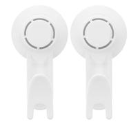 SHINEOFI 2pcs Suction Cup Hooks Sucker Hooks White Abs PVC Removable No Wall Damage Punch-Free Installation for Bathroom Kitchen
