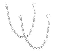 SHINEOFI 2pcs Tank Chain Handle Parts Sealing The Chain Toilet Flapper Replacement Chain for Raised Universal Lifter Chains Toilet Lever Chain Replacement Silver Stainless Steel