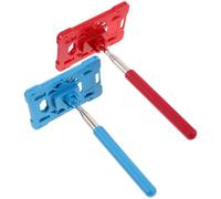 SHINEOFI 2pcs Telescopic Contactless Payment Card Reacher Sticks for Vehicle Parking and Toll Payments, Metal Card Holder Rods with Extended Reach, Parking Permit Grabber Tools for Car