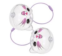 SHINEOFI 2pcs Transparent Cat Hair Keepsake Box with Keychain for Memorial Storage Portable Pet Hair Collector Pendant for Car Keys Backpacks and Bags Cherish Feline Memories Anytime