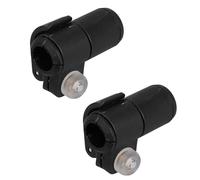 SHINEOFI 2pcs Trekking Pole External Flip Lock Replacement Clips with Quick Flip Lock Clamp Mechanism for Walking Stick and Climbing Pole, Universal Compatibility, Sturdy Black Plastic