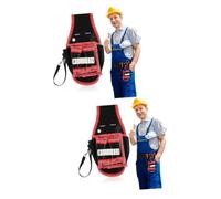 SHINEOFI 2pcs Utility Tool Pouch for Electricians Multi Functional Wear Resistant Tool Belt Organizer with Comfortable Access for Decoration and Electrical Work