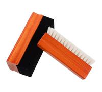 SHINEOFI 2pcs Vinyl Record Cleaner Brush Kit for Collectors and Music Lovers Ergonomic Design Comfortable Grip Anti-static Beech Wood Handle Brush Head for Turntable and Phonographs Khaki