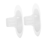 SHINEOFI 2pcs Washing Machine Hose Holder PVC Pipe Clamps Self Adhesive Invisible Design for Home Use Air Conditioner and Washer White