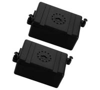 SHINEOFI 2pcs Waterproof Rc Receiver Box Accessory for Electronic Equipment Protection, Black Plastic Case Suitable for Rc Vehicle and Simulation Climbing Car Models