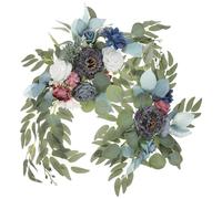 SHINEOFI 2pcs Wedding Arch Flowers Fake Flower Decors Silk Cloth Plastic Pp Foams Elegant Charming Not Fade Easy to Care for Wedding Arch Set up Ceremony Decoration