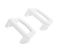 SHINEOFI 2pcs White Rv Roof Rack Handle with Luggage Strap - Camper Top Mount Grab Handles for Trailer Touring, Car Roof Platform Strap Replacement Accessory