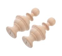 SHINEOFI 2pcs Wooden Ball Finials Solid Wood Post Toppers for Stairs Bed Frames Fences Easy Installation Natural Finish Durable Decorative Elements for Home Decor
