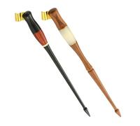 SHINEOFI 2pcs Wooden Oblique Nib Pen Holder with Adjustable Brass Flange Ergonomic Lightweight Calligraphy Dip Pen for Manga Drawing and English Writing Beginner-friendly Design for