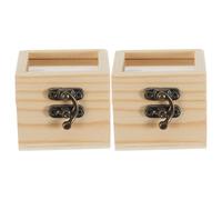 SHINEOFI 2pcs Wooden Specimen Collection Box Glass Window for Insect Display Unfinished Butterfly Specimen Frame Box for Craft Storage and Home Decoration