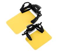 SHINEOFI 2pcs Yellow Abs Clip-on Eye Mask for Shooting Glasses with Impact Protection and Universal Frame Compatibility for Target Shooting