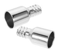 SHINEOFI 2Pcs Zinc Alloy Threaded Handle Tips for Broom Extension Pole Connector Adapter, Threaded Extension Pole Parts for Cleaning Tools, Push Broom Handle Attachments for Window and