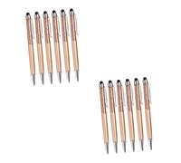 SHINEOFI 2sets Diamond Stylus Pen Crystal Pens Ballpoint Stylus Capacitive Touch Screen Metal for School 6pcs*2