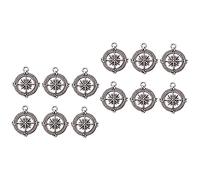 SHINEOFI 2sets Graduation Themed Charm DIY Compass Shaped Pendants for Jewelry Making for Bracelets Necklaces Keychains and More 50pcs*2