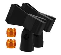 SHINEOFI 2sets Microphone Stand Clip to Adapter for Wireless Wired Mics Desk Mount Holder Mic Arm Non-slip Design