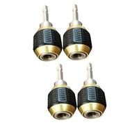 SHINEOFI 2sets Quick Release Hexagonal Drill Chuck Adapter Set Drivers Easy to Install for Power Tools Compatible with Various Drill Bits and Wrenches 2pcs*2