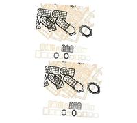 SHINEOFI 2sets Vintage DIY Scrapbook Paper Lace Pattern Crafting Material Retro Decorative Papers for Creative Scrapbooking Collage Art and Journal Projects 40pcs*2