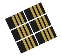 SHINEOFI 3 Pairs Gold Braided Epaulettes for Pilots and Aviation Uniforms Woven Shoulder Boards for Captains Flight Attendants and Trainees Professional Airline Insignia