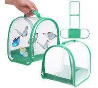 SHINEOFI 3 Pcs Butterfly Habitat Mesh Cage Set Made of Sturdy Pvc and 600d Polyester, Easy to Carry and Open, Butterfly Enclosure and Caterpillar Net for Home or Garden Use