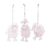 SHINEOFI 3 Pcs Felt Lamb Pendant Hanging Decorations Easter Lamb Ornament Set for Home and Office Cute Wool Felt for Seasonal Table and Wall Decor