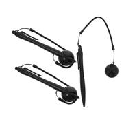 SHINEOFI 3 Pcs Resistive Writing Stylus Pens with Spring Rope and Base, Black Abs Silicone Touchscreen Writing Pen Multifunctional Design for Office Work and Studying