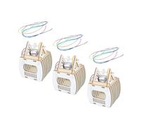 SHINEOFI 3 Sets DIY Wooden Sightseeing Cable Car Model Building Kit for Mechanical Educational for Parent Bonding Stimulates Creativity and Logical Thinking Through Hands Assembly