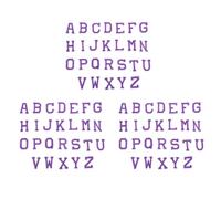 SHINEOFI 3 Sets Purple Felt Alphabet Patches A-z Letter Applique for Clothing Jackets Bags Hats Jeans Complete Educational DIY Decorative Stickers for Early Literacy and Craft Repair