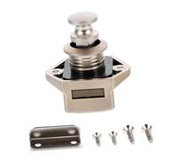 SHINEOFI 3 Sets Rv Push Button Lock for Cupboard Drawer and Cabinet Keyless Latch Knob for Rv Furniture Easy Install Multipurpose Application Reliable and Convenient Use