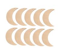 SHINEOFI 30 Pcs Moon Chips Hanging Pendant House Decoration Embellishments Boho Decor Home Decor Moon Shaped Slices Moon Decorations Star Cutouts Moon Pendant Wooden Chip DIY Wooden Slice