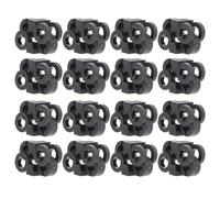 SHINEOFI 30 Pcs Plastic Shoelace Buckles Black Easy Use Clasp | Sneaker Straps and Climbing Boot Laces, Rugged Outdoor Use, Field Activities