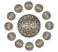SHINEOFI 30 pcs Vintage Metal Sewing Buttons with Retro British Style Suit and Coat Accessories for DIY Clothes Decoration Practical Antique Mushroom Design