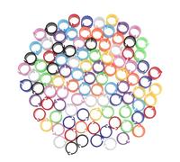 SHINEOFI 300pcs Poultry Leg Rings Bird Foot Ring Bands Plastic Clip on Leg Fine Workmanship Very Light Does Not Affect Movement of Pigeons Keep Different Breeds Apart Wide Random Color