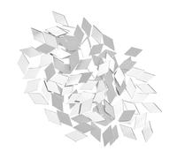 SHINEOFI 300PCS Small Geometric Mirror Tiles Self-Adhesive Acrylic Mini Mosaic for DIY Crafts Wall Decor Brightening Small Spaces and Reflective Light Enhancing