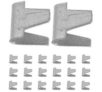 SHINEOFI 300pcs Wire Cage Buckle Clips for Guinea Pig and Parakeet Cages Silver Iron Fasteners with Pressed Pattern and Enhanced Opening Angle for Poultry Farm