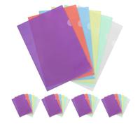 SHINEOFI 30Pcs A4 Waterproof Document Organizer Folders with Side-Open Design, Multi-Color Receipt Wallets for Office and Business Filing, Sturdy Plastic Presentation File Pouches