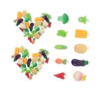 SHINEOFI 30pcs Miniature Food Charms Resin Vegetable Pendants for Jewelry Making Hypoallergenic Accessories for Keychains Earrings and Bracelets Lightweight Easy to Clean Multiple Styles