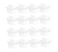 SHINEOFI 30pcs Reptile Feeding Boxes Clear Plastic Snake Cage Terrarium Container with Secure Locking for Lizards Turtle Spider Breeding and Hatching Animal Habitat Cage Portable Transport