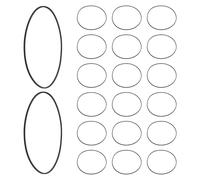 SHINEOFI 30pcs Rubber Drive Belt for Cassette Tape Player 130mm Folded Half Small Vcr Dvd Player Replacement Pulley Belt Assortment for Turntable and Recorder Repair