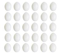 SHINEOFI 30Pcs Solid Simulated Pigeon Eggs Plastic Imitation Eggs for Bird Incubation Nesting Hatching Supplies DIY Decorative for Pigeon Breeding and Nest Use