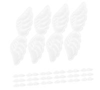 SHINEOFI 30pcs White Angel Wings Clothes Patch DIY Costume Patch Accessory for Children Sewing Embroidered Appliqué Decoration for Clothing Socks and Hair Accessories