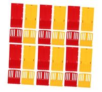 SHINEOFI 32pcs Mini Construction Fence for Micro Landscape DIY Scenes and Model Roads Durable Lightweight Barriers with Realistic Construction Design for Table Layouts and Garden Decoration