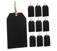 SHINEOFI 32PCS Mini Double-Sided Wooden Chalkboard Tags with String Erasable Hanging Labels for Bottles Baskets Wedding Decorations Food Pricing and DIY Crafts