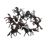SHINEOFI 32PCS Miniature Medieval Knight and Horse Figures Detailed Soldier Models for Interactive Tabletop Games and Home Decor Encourages Historical Imagination and Learning