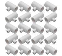 SHINEOFI 35pcs Automatic Chicken Waterer Tee Fittings, Chicken Waterer T Fitting, Pvc, White, 1/2 Inch Threaded Connections, for Ducks and Rabbits, Poultry Farm Automatic Watering