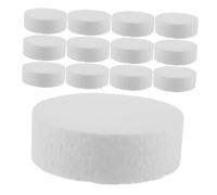 SHINEOFI 36Pcs Polystyrene Foam Cylinders DIY Cake Model Craft Shapes for Birthday Parties Weddings Easy Assembly Geometric Design for Creative Arts and Crafts Projects
