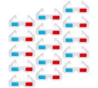 SHINEOFI 3D Glasses Paper Anaglyph 40pcs Lightweight Foldable for Viewing Three-dimensional Film and Holiday Use