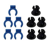 SHINEOFI 3D Printer Accessories 10pcs Blue-Black Plastic Bowden Tube Coupling Collet Clamp Set for 4mm Tubing, Hotend Extruder Clip Kit for 3D Printer Supply and Repair